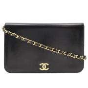 Pre-owned Leather chanel-bags Chanel Vintage , Black , Dames