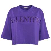 Pre-owned Fabric tops Valentino Vintage , Purple , Dames