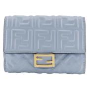 Pre-owned Leather wallets Fendi Vintage , Blue , Dames