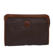 Pre-owned Leather clutches Celine Vintage , Brown , Dames