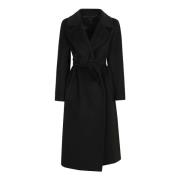 Zwarte Wol Alpaca Cape Jas Max Mara Weekend , Black , Dames