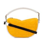 Pre-owned Leather handbags Dior Vintage , Yellow , Dames