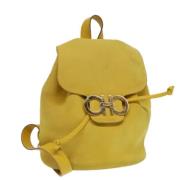 Pre-owned Suede backpacks Salvatore Ferragamo Pre-owned , Yellow , Dam...