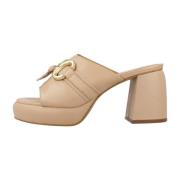 Heeled Mules Mjus , Brown , Dames