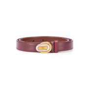 Pre-owned Leather belts Gucci Vintage , Red , Dames