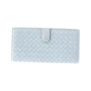 Pre-owned Leather clutches Bottega Veneta Vintage , Blue , Dames