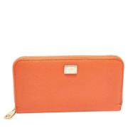 Pre-owned Leather wallets Dolce & Gabbana Pre-owned , Orange , Dames