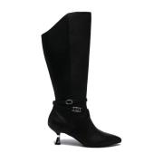 Zwarte stiletto laarzen met gesp Liu Jo , Black , Dames