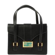 Pre-owned Leather handbags Fendi Vintage , Black , Dames