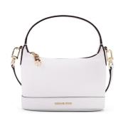 Witte leren handtas met ritssluiting Michael Kors , White , Dames