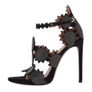 Pre-owned Suede sandals Alaïa Pre-owned , Black , Dames