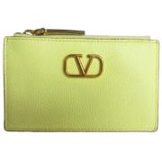 Pre-owned Leather wallets Valentino Vintage , Yellow , Heren