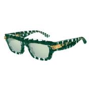 Stijlvolle zonnebril Bv1321S 003 Bottega Veneta , Green , Unisex