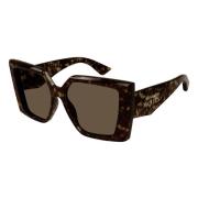 Stijlvolle zonnebril Am0467S in zwart Alexander McQueen , Brown , Dame...