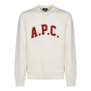 Joshua Wollen Trui met Voorkant Print A.p.c. , Beige , Heren