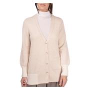 Stijlvolle Cardigan voor Mannen Gran Sasso , Beige , Dames