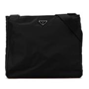 Pre-owned Nylon shoulder-bags Prada Vintage , Black , Dames