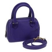 Pre-owned Leather celine-bags Celine Vintage , Blue , Dames