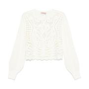 Stijlvolle Sweater Set Twinset , White , Dames