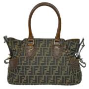 Pre-owned Canvas handbags Fendi Vintage , Brown , Dames