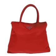 Pre-owned Nylon totes Prada Vintage , Red , Dames