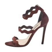 Pre-owned Suede sandals Prada Vintage , Brown , Dames