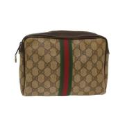 Pre-owned Canvas gucci-bags Gucci Vintage , Beige , Dames