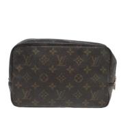 Pre-owned Canvas clutches Louis Vuitton Vintage , Brown , Dames