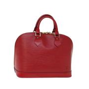 Pre-owned Leather handbags Louis Vuitton Vintage , Red , Dames