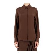 Bruine Shirt met Unieke Stijl Dries Van Noten , Brown , Dames