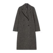 Wollen Tweed Double-Breasted Jas met Achtersplit Max Mara Weekend , Mu...