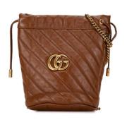 Pre-owned Leather shoulder-bags Gucci Vintage , Brown , Dames