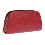 Pre-owned Leather pouches Louis Vuitton Vintage , Red , Dames