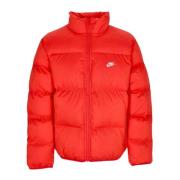 Rood/Witte Pufferjas met hoge kraag Nike , Red , Heren