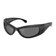 Stijlvolle zonnebril in groene tint Swarovski , Black , Dames