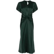 Groene Fles Lange Mouw Jurk Victoria Beckham , Green , Dames