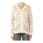 Witte Cardigan Sweater Gemaakt in Italië Acne Studios , White , Dames