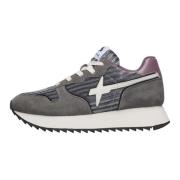 Leather and suede sneakers Jet-W. W6Yz , Gray , Dames