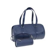 Pre-owned Leather handbags Louis Vuitton Vintage , Blue , Dames