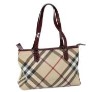 Pre-owned Canvas shoulder-bags Burberry Vintage , Beige , Dames