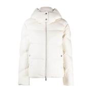 Milky Cream Korte Gewatteerde Jas Woolrich , White , Dames