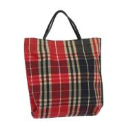 Pre-owned Canvas handbags Burberry Vintage , Red , Dames