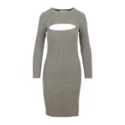 Grijze Elegante Jurk Kaos , Gray , Dames