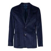 Blauw Fluweel Jas Aw24 PS By Paul Smith , Blue , Heren