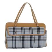 Pre-owned Canvas handbags Burberry Vintage , Blue , Dames