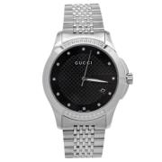 Pre-owned Stainless Steel watches Gucci Vintage , Gray , Heren