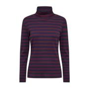 Gestreepte longsleeve top in blauw Soyaconcept , Blue , Dames