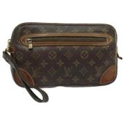 Pre-owned Canvas clutches Louis Vuitton Vintage , Brown , Dames