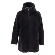 Zwarte Parka in Orsetto Stijl Herno , Black , Dames