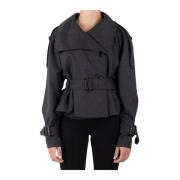 Zwarte Wollen Jas Acne Studios , Black , Dames